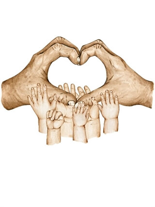 Morföräldrar till 6 barnbarn (Färg) - Poster